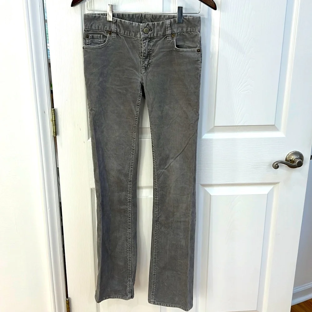 J. Crew Gray Corduroy Skinny Jeans, Size 0R